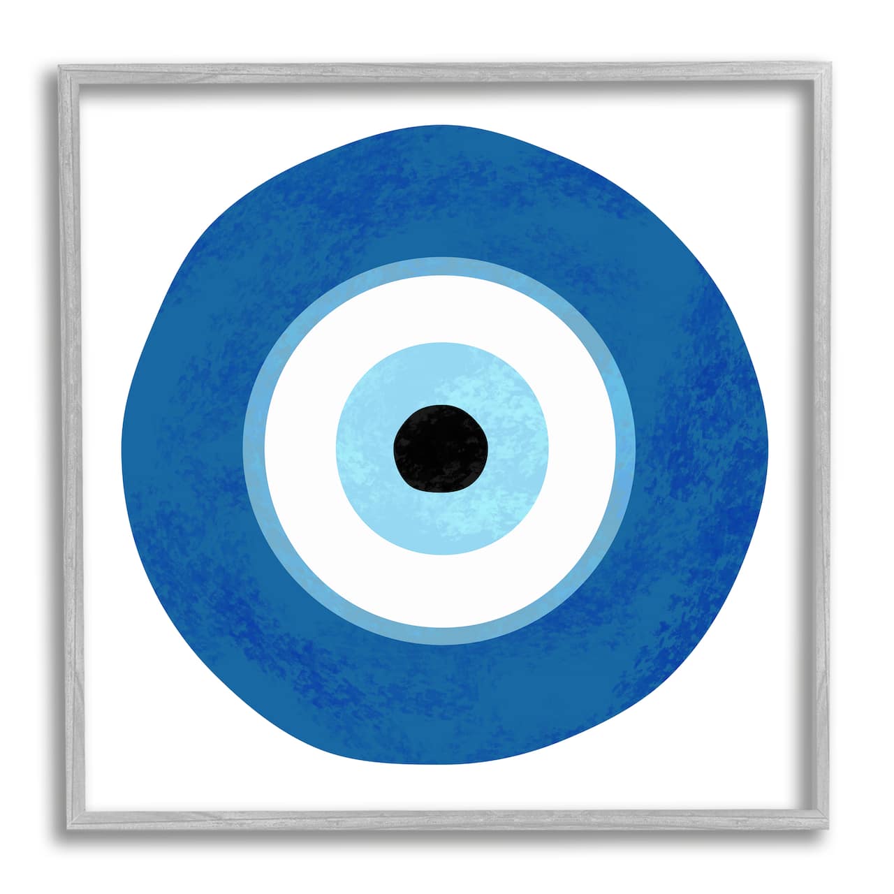 Stupell Industries Eye Centric Bold Blue Abstract Circular Dominant Shapes Framed Wall Art